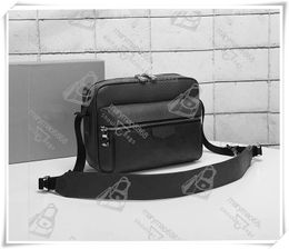 High Quality Genuine Leather Men Messenger Shoulder bags Handbag Men Backpack Trip Postman Crossbody Fashion Wallet Fannypack with paper bag