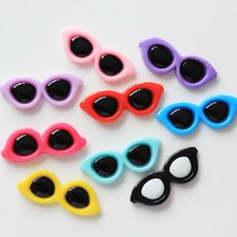 Decorative Objects & Figurines 20/100pcs Colorful Sunglasses Flatback Resin Cabochons Kawaii For DIY Embellishments