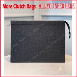 Hochwertige Handtaschen POCHETTE VOYAGE Damen Kulturbeutel Herren Echtes Leder Damen Luxus Designer Spiegel Schminken Mode Handtasche Geldbörsen Umschlag Geschenke