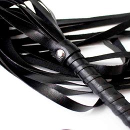 NXY SM Sex Adult Toy Pu Leather 45cm Spanking Tassel Whip Slap Body Strap Beat Lash Flog Tool Fetish Slave Sm Game for Couple Men Women1220