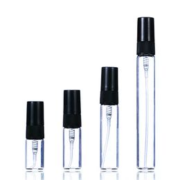 2ml 3ml 5ml 10ml Refillable Spray Bottle Portable Mini Clear Glass Bottles Sample Vial Cosmetic Atomizers Container