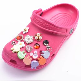 Designer Gem charms fit for shoe decoration crystal with metal shoes charm Luminous accessories