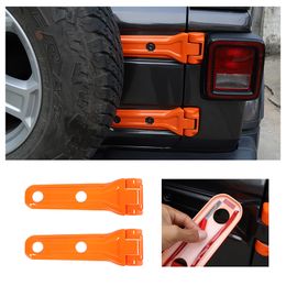 ABS Tailgate Door Spare Tire Hinge Cover Trims Decoraion For Jeep Wrangler JL 2018 UP Orange