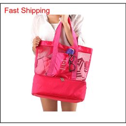 Multi-function Picnic Beach Camping Insulation Bag Ice Bag Lunch Gree efaster Double Layer Insulated Lunch Bag For Women qylmyB bd2854