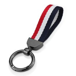 5Pcs/Set Webbing key chain metal key chain Colour webbing key ring nylon webbing material wholesale chain