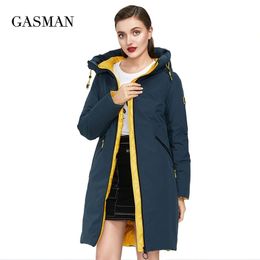 GASMAN High quality brand hooded down parka Women's winter jacket women's coat Female warm outwear thcik jacket hot new 210 201217