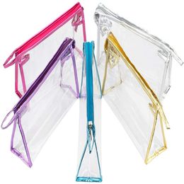 Transparent Cosmetic Travel Bag Women Makeup Organizer Cosmetic Cases PVC Washing Bags Girls Zipper Pouch Bags