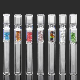 Latest Colourful Diamond Philtre Handmade Glass Preroll Rolling Cigarette Cigar Smoking Portable Herb Tobacco One Hitter Mouthpiece Tip Mouth