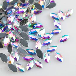 Glitter White AB Crystal Rhinestones For Clothing Colorful Glass Decorative Dress Stones DMC Loose Diy Hotfix Rhinestones S093