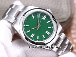 2020 NEW EW 904L Steel 41mm CAL.3230 Automatic Mens Watch 124300 Sapphire Green Dial 904L Stainless Steel Bracelet Gents Watches
