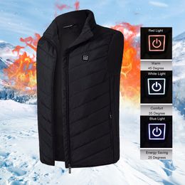 Men Women Electric Heating Vest Jacket Sleeveless Waistcoat USB Thermal Clothing Winter Warm Jacket Outerwear Male Heated Vest 201126