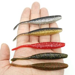 100mm 5g Soft Swing Grub Worm Bass Perche Bait Swimbaits Plastic Fishing Lures