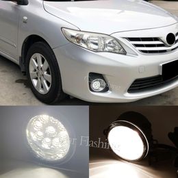 LED Fog light For Toyota Corolla 2011 2012 2013 headlight fog lamp cable Switch Grille cover halogen foglights frame