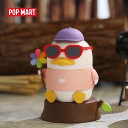 POP MART Duckoo Duck figure in the forest Blind Box Doll Binary Action Figure Birthday Gift Kid Toy LJ201031