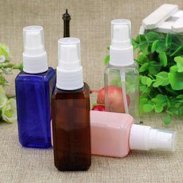 50pcs empty dispenser pump clear square bottle,50cc plastic cosmetic container with lotion for shampoo,lotion bottlegood package