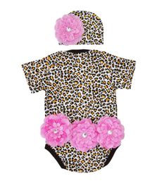 Säuglingsbaby-Overall Hat Set Zebra Stripes Short Sleeve Baumwollspielanzug-Strampler Newborn Outfit Kleidung rosa Größe 70 90 100