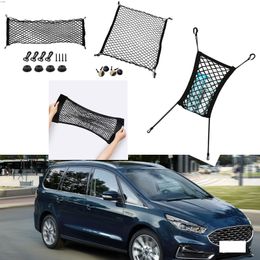 For Ford Galaxy Car Vehicle Black Rear Trunk Cargo Baggage Organizer Storage Nylon Plain Vertical Seat Net