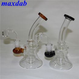 High quality 7.4 inch glass bongs water pipe hookah with 14mm bowl or quartz banger percolator bong bubbler pipes dab oil rigs