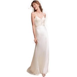 Beach Mermaid Foreign Trade Sling Lace Slim Long Travel dress White Dress Banquet Light Wedding Dresses297i