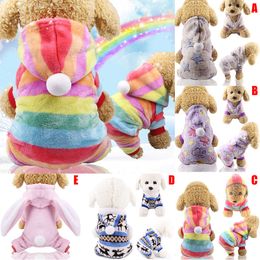 Flannel Dog Jumpsuit Winter Dog Clothes Small Puppy Coat Pets Outfits Hoodie Warm DIN889 Y200922
