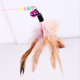 Cat Toys Pet Toy Cute Design Plastic Steel Wire Feather Teaser Wand Toy For Cats Interactive Products Pet 90cm 324k