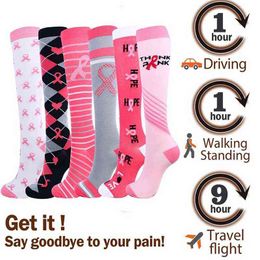 Men Women Compression Socks High Marathon Running Sports Socks Professional Nursing Socks Varicose Veins Long Stockings Y1222