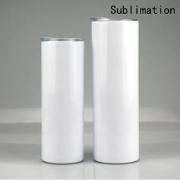 Car Cups Sublimation Tumbler Blank Stainless Steel 20oz with Lid Straws Easy To Carry