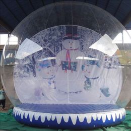 Christmas Ball Clear Show Globe Inflatable 3m High New Year Snow Ball for Advertising with Free Pump Free Shipping