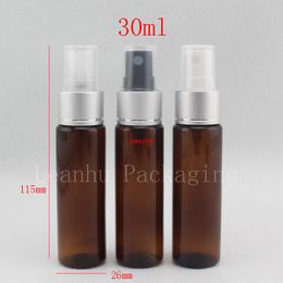 50pcs 30ml brown spray perfume small bottle with silver sprayer pump ,30cc bottle,wholesalegood package