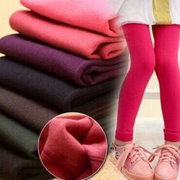 3-10 years old girls warm thicken leggings autumn winter velour leggings children fleece stocking keep warm girlssking pants