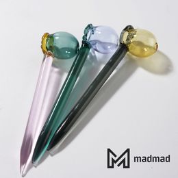 Colorful Smoking Glass dabber 125mm Fit Quartz Banger Nail High Borosilicate Bubble Accessories for Bongs Pipes Oil Wax Rig