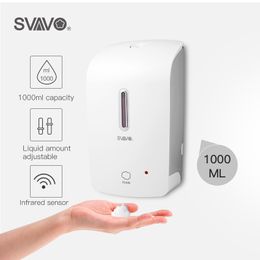 SVAVO 1000ml Automatic Foam Soap Dispenser Wall Mounted Infrared Smart Sensor Bathroom KitchenShower Shampoo Foam Soap Dispenser Y200407