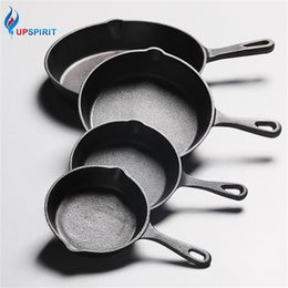 UPSPIRIT Cast Iron Non-stick 14-20CM Skillet Frying Pan for Gas Induction Cooker Egg Pancake Pot Kitchen&Dining Tools Cookware 220106