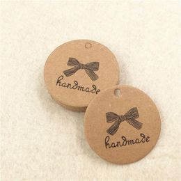 Bookmark 500Pcs/Lot 3.5*3.5cm Mini Cute Bookmarks Handmade Kraft Paper Gift Tags Label For Wedding/Party/Festival Package