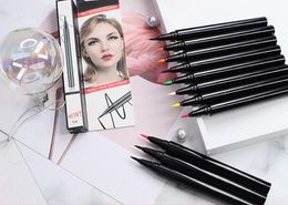 Brand New Waterproof Slef-adhesive Eyeliner Makeup Fast Dry Easy to Wear 14 Colors Available With Retail Packing Box Drop Shipping