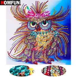 HOMFUN 5D Special Shaped Diamond Painting Owl Handicraft Needlework 3d Drill 5D DIY Embroidery Cartoon Animal 24x24cm 201202