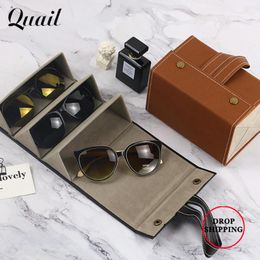 2021 NEW Multi-Function Portable Glasses Jewelry Storage Organizer Leather Multiple Slot Eyeglasses Sunglasses Storage Case Box