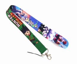 Wholesale 10pcs HUNTER Anime Japan cartoon Badge Lanyard Key Chain Gift Key Chain Neck Strap Keys Iphone ID Card