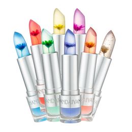 HANDAIYAN Moisturizer Lip Gloss Transparent Jelly Flower Lipstick Temperature Color Change Waterproof Makeup Lip balm