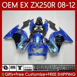 Injection mold OEM Body For KAWASAKI NINJA ZX250R ZX Blue black 250R ZX250 08-12 Bodywork 81No.59 EX250 EX250R 08 09 10 11 12 ZX-250R 2008 2009 2010 2011 2012 Fairing