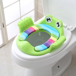 Baby Child Potty Toilet Trainer Seat Step Stool Ladder Adjustable Training Chair Comfortable Cartoon Cute Toilet Seat for Childr LJ201110