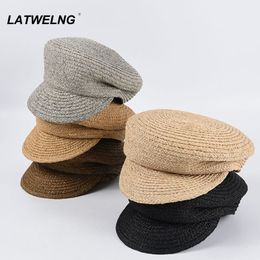 new female retro pleated design newsboy hat ladies sunscreen octagonal hats elegant tea party caps women baker boy hat 6 Colours Y2329z