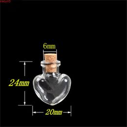 Love Hearts Shape Mini Cute Glass Bottles Pendants Small Diy With Cork Transparent Clear Jars Gifts Vial 20pcs Wholesalehigh qualtit