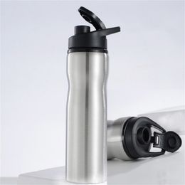 304 water 750ml no Thermal stainless steel sport drink bottle hiking Bicycle drinking bottles climbing mug cup 201221