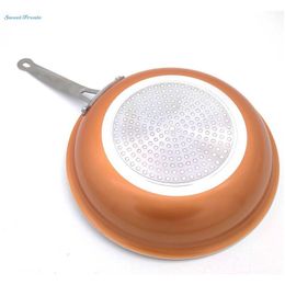 Round Cookware Non -stick Copper Frying Pan with Ceramic Coating and Induction Cooking ,oven &dishwa Jllzyd Yummy_shop