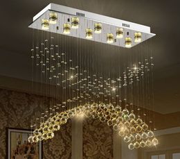 Creative K9 Crystal Chandelier LED Chrome Finished Light Luxury Crystal Lamp Modern Suspension Lighting Restaurant Hanging Lamp