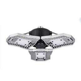 85-265V Indoor Garage Ceiling Lights E27 6000LM 60W high lumen Deformable bulbs Lamps LED Tribright Radar Sensor Parking Workshop Light