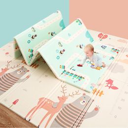 Children's Mat 200*180cm Foldable Baby Play Mat Xpe Puzzle Children's Carpet Baby Climbing Pad Kids Rug Baby Games Mats LJ201114