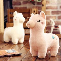 23cm Cute Alpaca Plush Toy Lovely Alpaca Doll Pillow Cushion Animal Stuffed Soft Toy Bed Sofa Home Car Decoration Gifts277S
