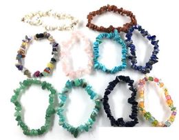 Natural Healing Crystal Bracelet multi Colours Gemstone 15-18cm Stretch Bracelet Natural Stone Bracelets Mixed Gemstone Chakra